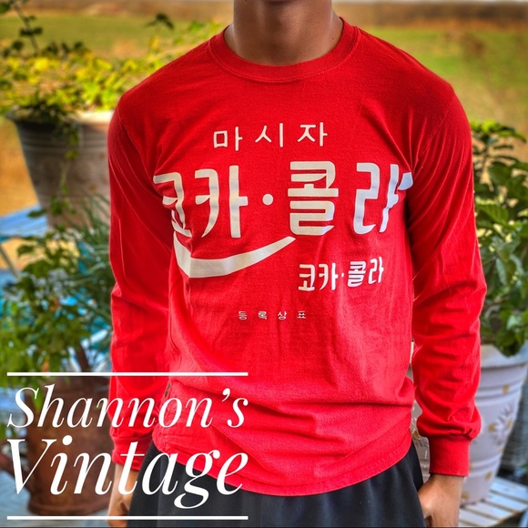 Korean coca cola shirt Clearance